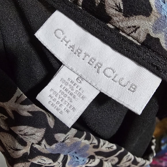 Charter Club Silk Blue Maxi A-Line Skirt with Ruffled Tiers - Picture 6 of 6